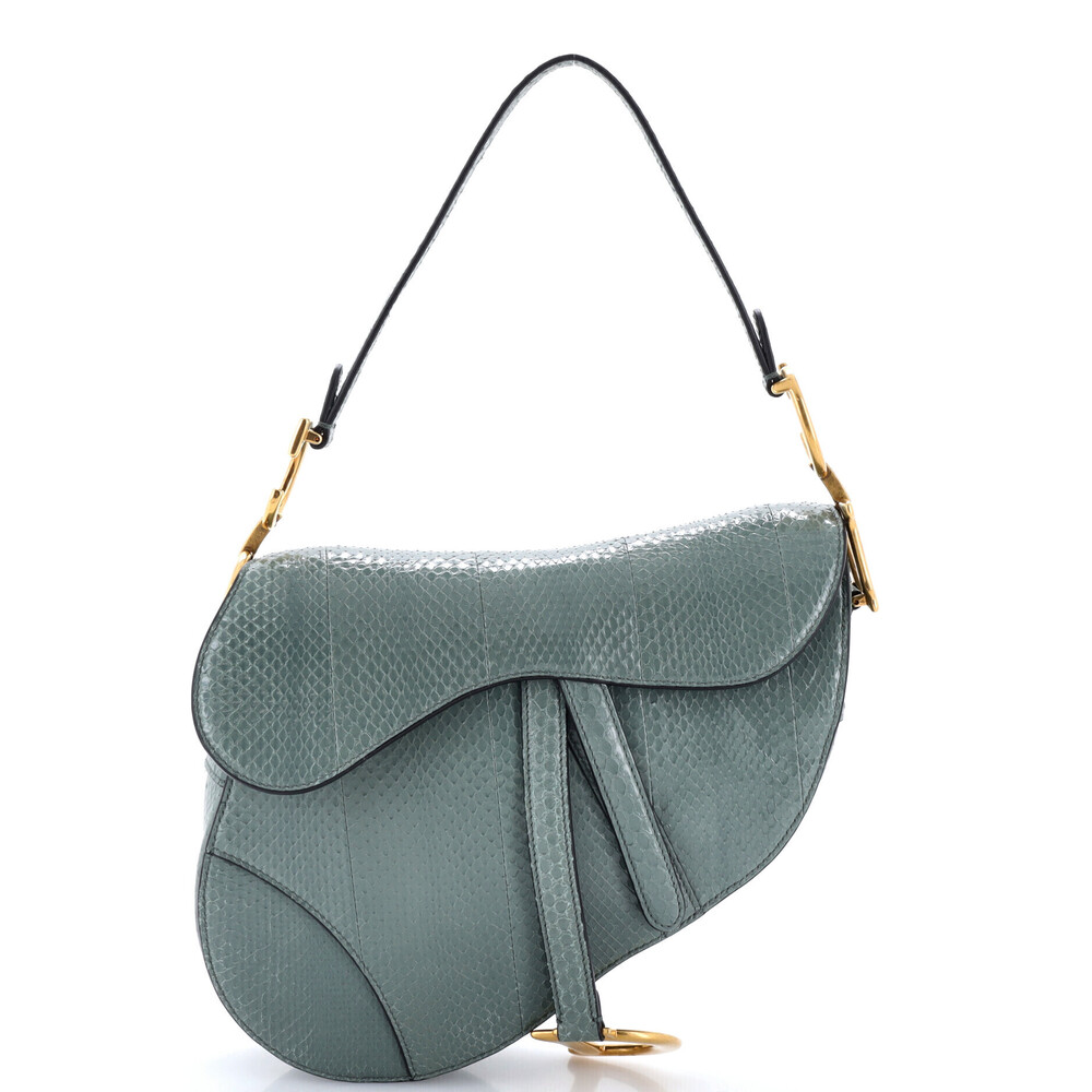 Christian Dior Medium Saddle Handbag Python